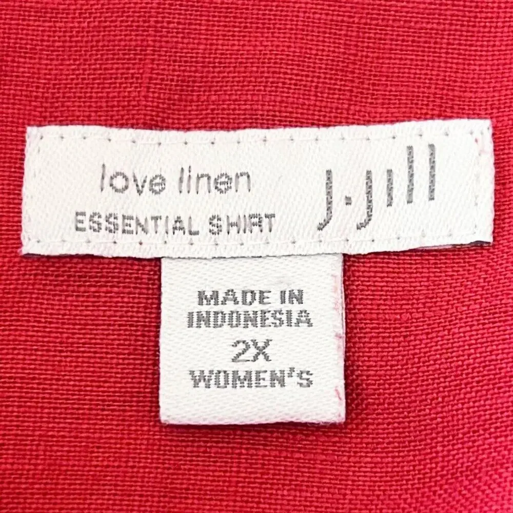 J JILL Love Linen Essential Shirt Size 2X - Picture 5 of 10